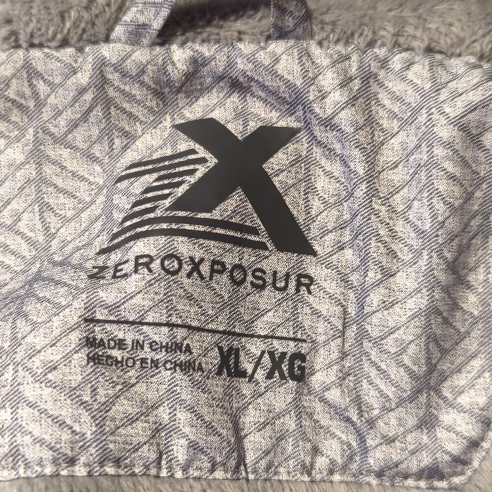 Zeroxposur Silver/Gray Geometric Print Lined Hood… - image 6